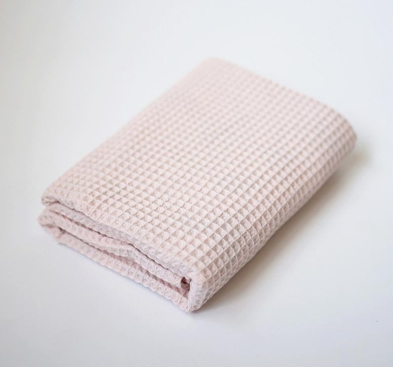 Image of Soft & Cozy Baby Waffle Blanket 43x40in Nursery Blankets for Boys Girls Swaddle Neutral Lightweight Baby and Toddler Throw Blanket Receiving Blanket (Light Pink)