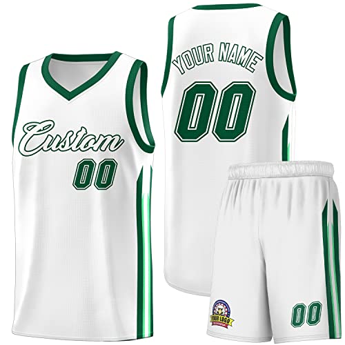 Custom Basketball Jersey Shorts with Team Name Number Logo, Personalized Uniform for Men/Women/Youth