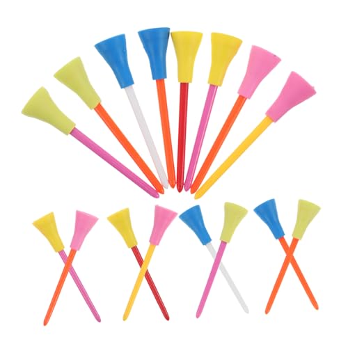 Anneome 50pcs Unbreakable Plastic Golf Tees for Indoor Practice and Driving Range Stable Support for and Beginners Soft Tip Convenient Golf Training Accessories