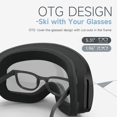 RIOROO Ski Goggles, Skiing Goggles For Snowboard Jet Snow 100% UV Protection - Image 4