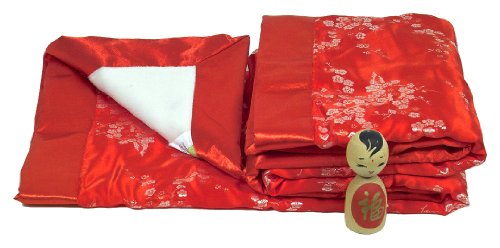 I frogee brocade baby blankets in red with silver cherr…