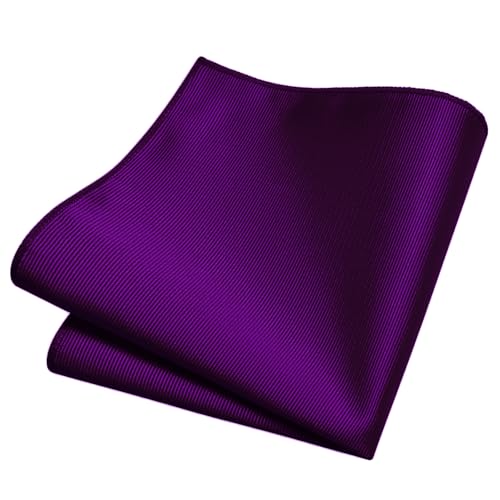 Image of GUSLESON 3.15 inch(8cm) Solid Color Necktie and Pocket Square Cufflinks Sets For Men + Gift Box