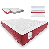 NALUI - Colchón Viscoelástico Reversible Gredos 90x180cm con Sistema VISCONFORT, Tejido Strech y Tejido 3D Transpirable. Altura: ±24cm | Firmeza Medio-Alta | Adaptable | Fabricado en España