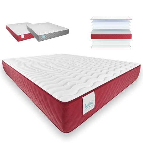 Nalui - Colchón Viscoelástico Reversible Gredos 150x200cm Con Sistema Visconfort, Tejido Strech Y Tejido 3d Transpirable. Altura: 24cm Firmeza Medio-Alta Adaptable Fabricado En España