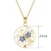 Forget-Me-Not and Queen Anne's Lace Pressed Wildflower Necklace | Gold Pressed Flower Necklace | Personalized Handmade Necklaces for Women | Forget-Me-Not Jewelry | Alaska State Flower Jewelry | 18”