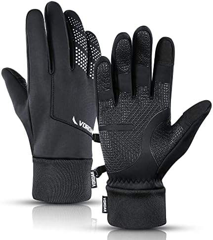 Voroar Warm Winter Gloves for Men Women, Thermal Waterproof Touch Screen Glove with Fleece Lining Cold Weather Gloves for Skiing Hiking Running Cycling