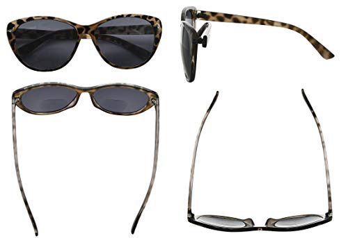 Image of Eyekepper Cat-Eye Style Womens Bifocal Sunglasses - Tortoise +3.50