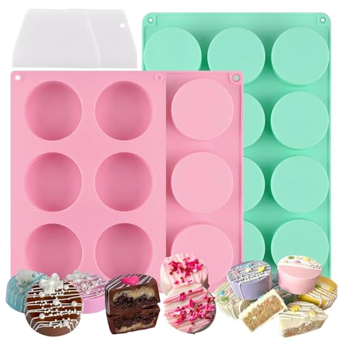 Cosmeria Pop Mold Set mit 2 Größen, 3er Set Cake Pop Maker inkl. 2 Scraper, Perfekt für Deko und Süßigkeiten Automat