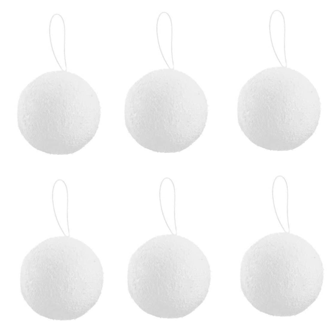 Christmas Snowballs Shatterproof Hanging Snowball Ornaments Christmas Tree Baubles 12PCS 4CM