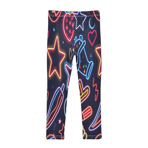 Bolaz Toddler Girls Leggings Printed Yoga Pants Leggings American Neon Stickers for Kids2