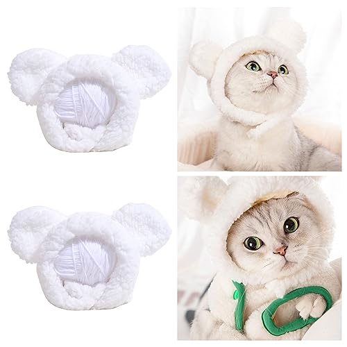 Gorro de oso para gato disfraz navideño y cosplay miniatura 4