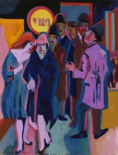 Lienzo decorativo premium de la Mujer Pelirroja de Kirchner, pintura mural vintage de 60x90cm
