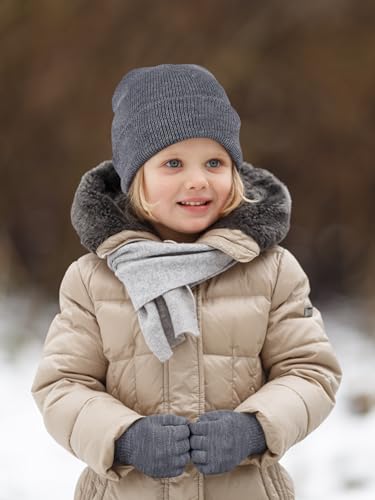 Gnodio 8 Pack Kids Beanie Hats And Gloves Set Kid'S Knitted Beanies Hat Winter Gloves For Boys Girls thumb #5