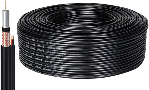 My smart shop MATASSA CAVO VIDEO COASSIALE RG59 + 2 FILI ALIMENTAZIONE 100MT 0.58 mm CCTV X TELECAMERE VIDEOSORVEGLIANZA ALTA QUALITA' PROFESSIONALE