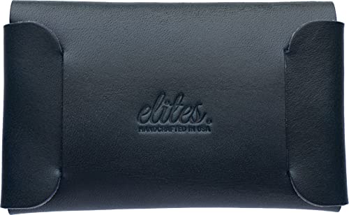 Minimalist Leather Business Credit Card Holder Front Pocket Wallet | Made in the USA | Premium Full Grain Vegetable Tanned Leather (English Bridle Navy Blue) - Image 4