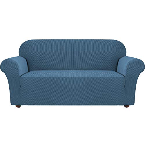 Review Discount Turquoize Stretch Sofa Slipcover Couch Cover Large Oversizde Sofa Covers 1 Piece Sofa Slipcover for Living Room with Jacquard Fabric and Elastic Bottom Pet Furniture Protector (X-Large, Dusty Blue)