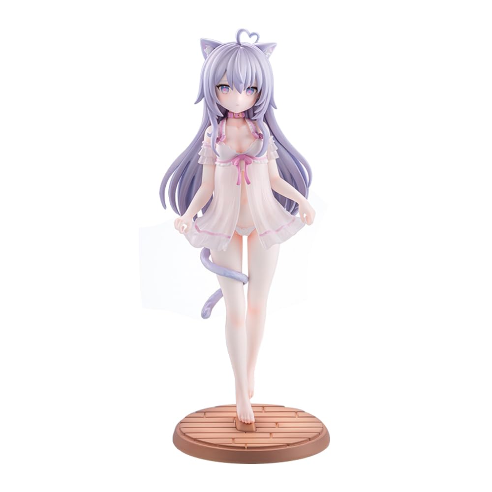 DEXSHUN Nuomimi Figurine anime Figurines originales Manga Fille Statue PVC Figurines à collectionner Ornements Décoration de bureau Cadeau 20 cm