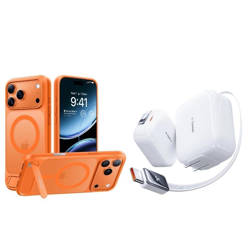 iPhone 17 67W Charger with Battery Protection and Retractable USB-C Cable and Case - Buy Together to Save 15% - image 1