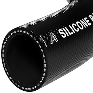 10mm x 18mm Silicone 2 Ply Rubber Flexible Hose 1 Metre Heater Radiator Coolant Vacuum Water Air Tubing Black