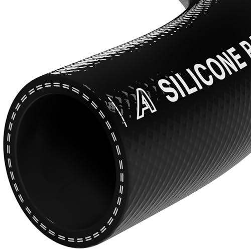 10mm x 18mm Silicone 2 Ply Rubber Flexible Hose 1 Metre Heater Radiator Coolant Vacuum Water Air Tubing Black