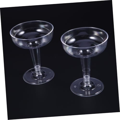 DONFAMDS 10個 使い捨て透明カクテルグラス 飲みやすい 素材製 おしゃれなパーティー用品 結婚式や宴会に