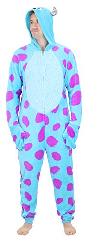 Disney Men's Monsters Inc. Sulley Union Suit, Medium Blue2