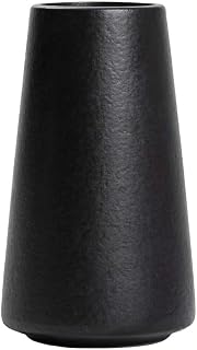 Luxury Black Ceramic Vase for Pampas Grass, Flowers Home Decor for Farmhouse, Modern Desk Aesthetic Room, Bohemian Style (Black)