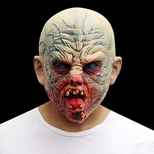 Zombie Masker, Walking Dead Volledig Hoofdmasker Met Afneembaar Gezichtsmasker, Latex Veranderend Volledig Hoofdmasker… - Image 4