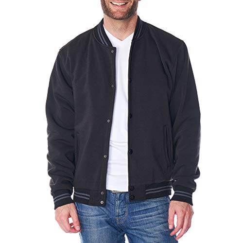 Alpine Swiss Tyler Men’s Varsity Jacket Classic Letterman Coat Baseball Bomber Jacket Lightweight Stylish Everyday Outerwear