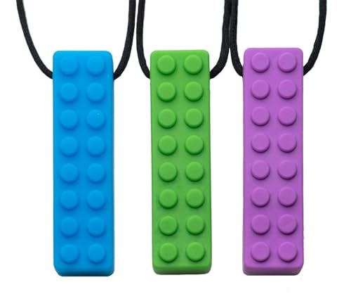 Tilcare Chew Chew Collana per Masticare il Pastello Sensoriale - Migliori Strumenti per l'Autismo - Durevoli e forti Giocattoli Masticabili in Silicone - Ciondolo per Masticare per Ragazzi e Ragazze