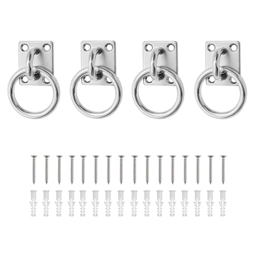 HASLED M5 Augplatte Edelstahl 304 (4 Stück) mit Öse 4mm und...