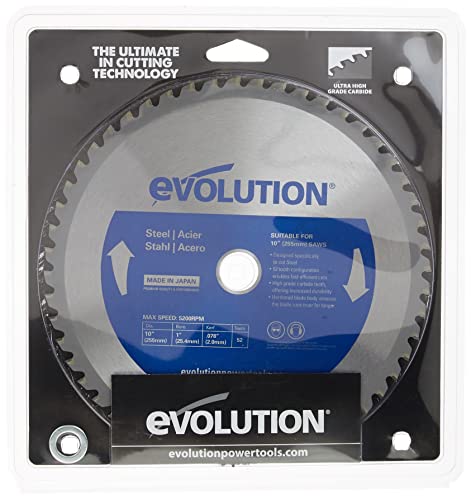 Evolution Power Tools 10Bladest Steel Cutting Saw Blade, 10-Inch X 52-Tooth , Blue #TOP1