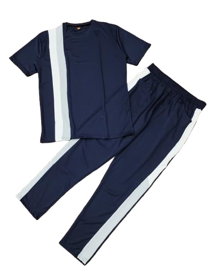 Men’s Breathable Nylon Tracksuit – Short Sleeve-Dream with color BLUE 23-M-image-15