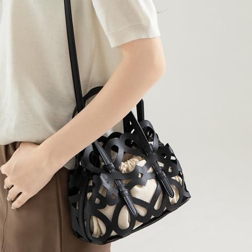 Perforated Handbag Reinforced Inner Security Pocket Different Carrying Option PU Shoulder Bag Roomy Interior Lightweight PU B2