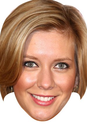 FoxyPrinting Rachel Riley Celebrity Cardboard Party Face Mask Fancy Dress