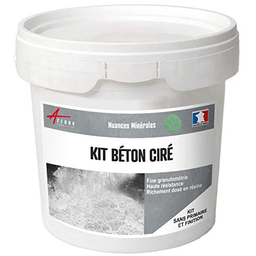 Preisvergleich Produktbild BETON CIRÉ: Kit Kunstharz-Betonbeschichtung, universelle Verwendung - Beschichtung und Farbstoff inklusive - Sternfrucht-Grün - 2 m²-Kit (2 Schichten)