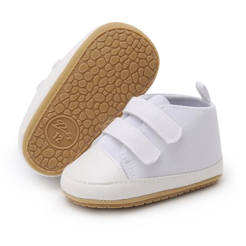 Image of RVROVIC Baby Boys Girls Shoes Canvas Toddler Sneakers Anti-Slip Infant First Walkers 0-18 Months