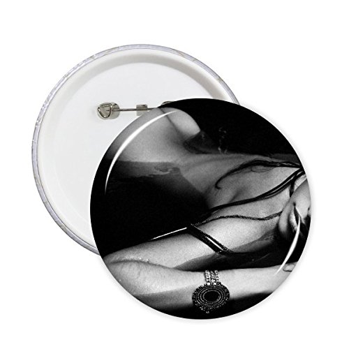 Broches rondes Gal Lady bouton badge vêtement décoration sac à dos lot de 5 pièces