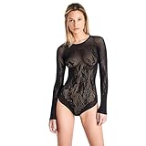  Wolford Wildflower String Body Stringbody mit floralem Netzmuster schwarz (M)