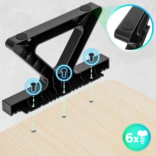 Espace de travail ergonomique à la maison avec le support double écran MDF