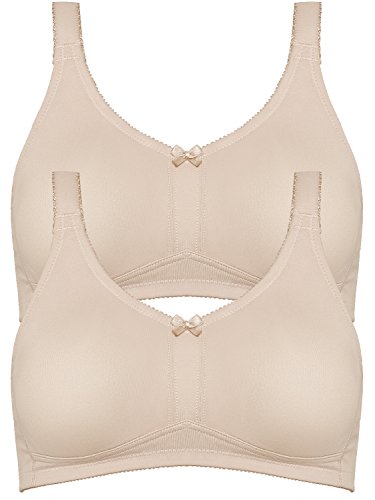 Naturana Pack of 2 Women's Mastectomy Bras 5801 Light Beige 42 B