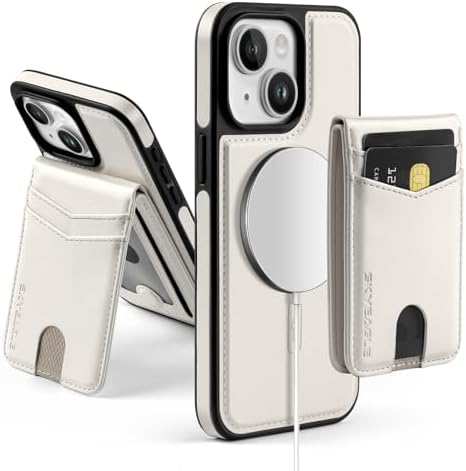 Wallet Case For IPhone 13 With MagSafe - 2-in-1 Detachable Flip Case With RFID Blocking Card Slots (Burgundy)