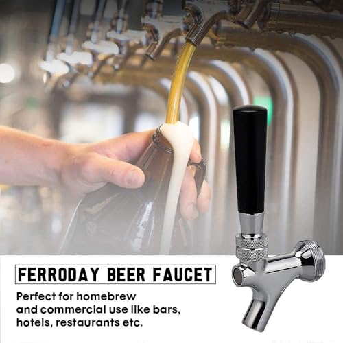 Stainless Steel Core Draft Beer Faucet for Kegerator - Simplified for Homebrewers