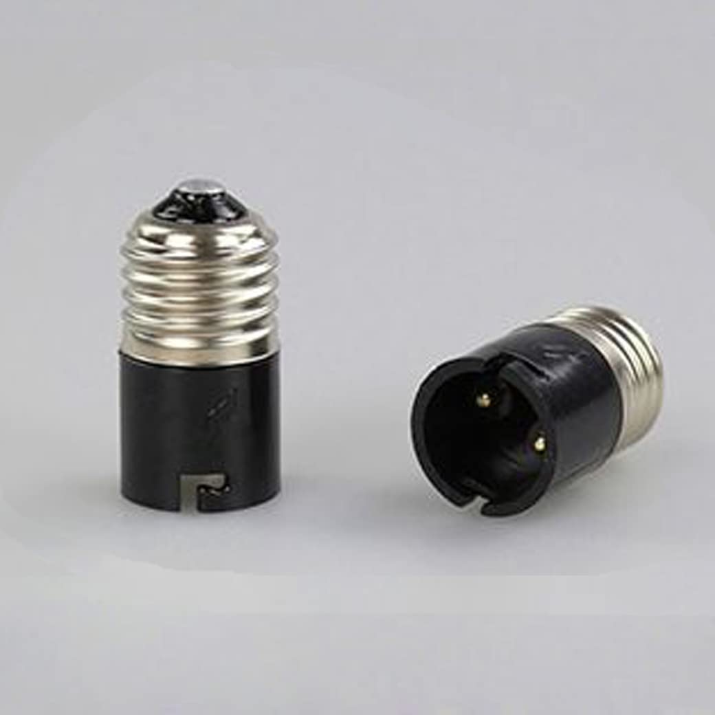 YSJJZRL E14/E27/B22/GU10/G24/E40 Socket Extender Lamp Bulb Socket Extension Lamp Holder Adapter (10 Pcs,E27 to B22 Black)