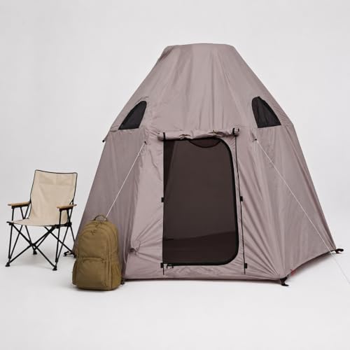 Carpa inflable de tela Oxford caqui para 3-6 personas miniatura 5