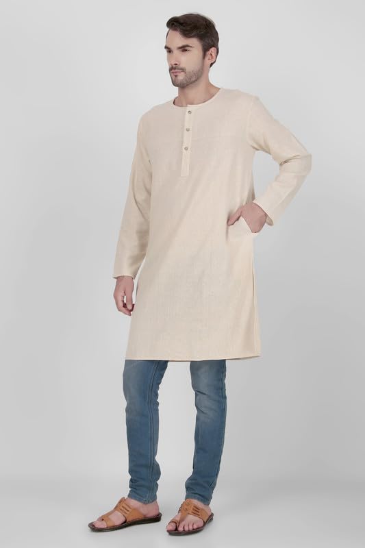 Men's Handloom Traditional Kurta Indian Ethnic Wear for Special Occasions – Ideal Gift for Men2
