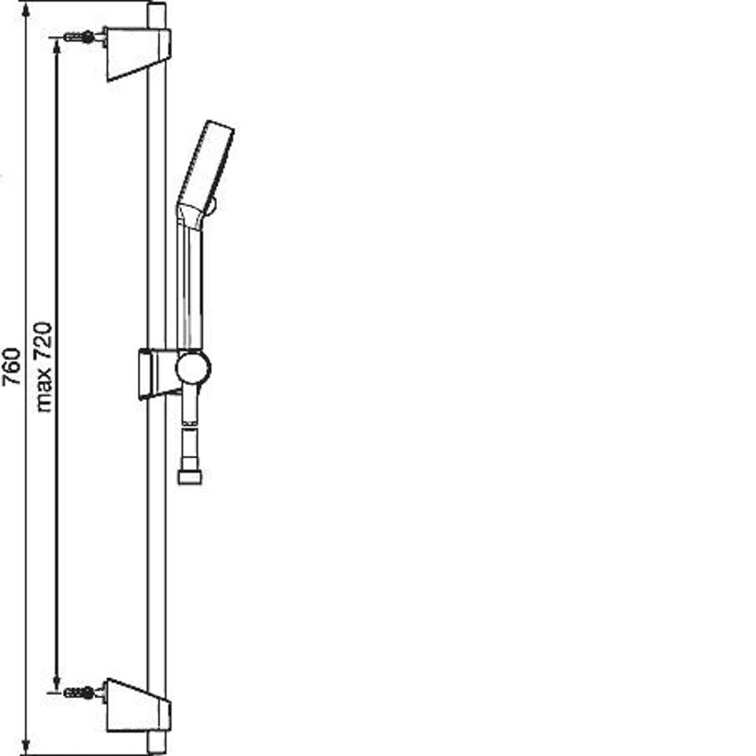 Hansa - Basicjet Set Barra 720 Mm+Basicjet 3+Flexo 1750Mm Cromo (44780233)