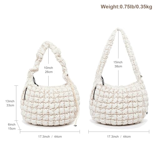 Bolso grande acolchado tipo tote para mujer miniatura 6