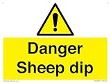 Danger Sheep Dip Schild – 200 x 150 mm – A5L