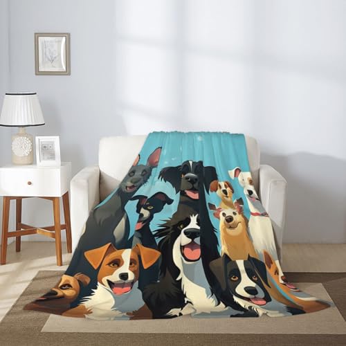 Couverture en flanelle de qualité supérieure motif chiens - 6